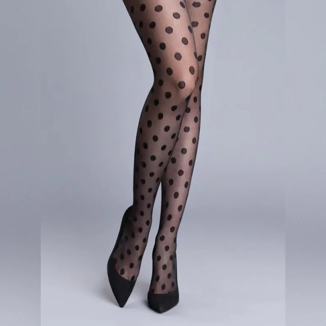 Pantimedia con Diseño Points Luxe Semitransparente y Suave